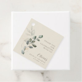 Etiquetas Para Recuerdos Chorro Nupcial Minimalista Boho Dorado Verde