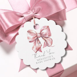 Etiquetas Para Recuerdos Chorro Rosa Elegante para Baby Shower