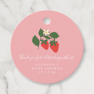 Etiquetas Para Recuerdos Chorro Vintage Rosa Fresa Boho Baby Shower 
