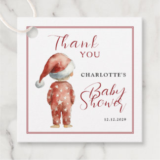 Etiquetas Para Recuerdos Christmas Baby Shower Favors Santa Baby