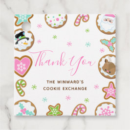 Etiquetas Para Recuerdos Christmas Cookie Exchange Party Pink Thank You