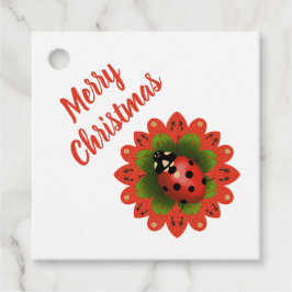 Etiquetas Para Recuerdos Christmas Ladybug Red White Green Paper