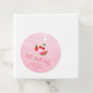 Etiquetas Para Recuerdos Chupito de Tutti Frutti para Baby Shower 