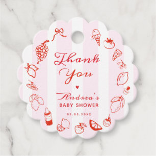 Etiquetas Para Recuerdos Ciao Baby Italian Hand Drake Baby Shower Gracias