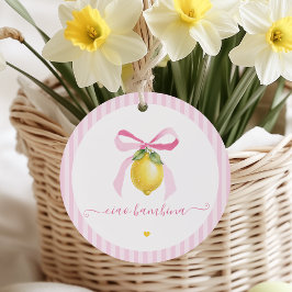 Etiquetas Para Recuerdos Ciao Bambina Pink Lemon Favor Tags