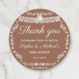 Etiquetas Para Recuerdos Cielito Lindo Terracotta Papel Picado Baby Shower