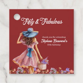 Etiquetas Para Recuerdos Cincuenta y fabuloso cumpleaños 50 de una mujer el