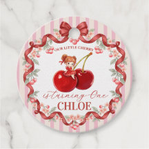 Cinta de Coqueta de Cereza Dulce Cumpleaños Rosa N