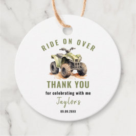 Etiquetas Para Recuerdos Círculo de cumpleaños verde editable ATV