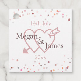 Etiquetas Para Recuerdos Círculos confetti rosados