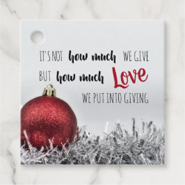 Etiquetas Para Recuerdos cita inspiradora con bola de Navidades purpurinas