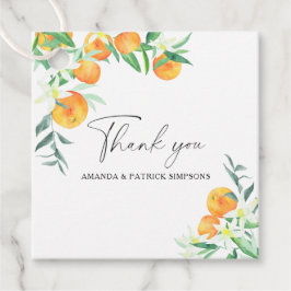 Etiquetas Para Recuerdos Citrus - Agradecimiento de Boda