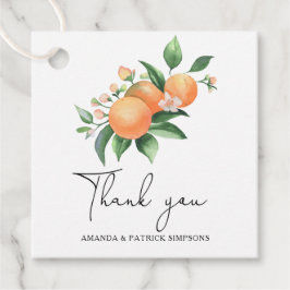 Etiquetas Para Recuerdos Citrus - Agradecimiento de Boda
