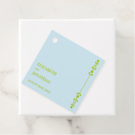 Etiquetas Para Recuerdos Citrus Green & Coastal Blue Wedding
