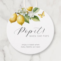 Citrus Summer Watercolor Baby Shower Pop It