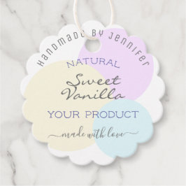 Etiquetas Para Recuerdos Clásicas Círculos de acuarela Colores Pastel Marke