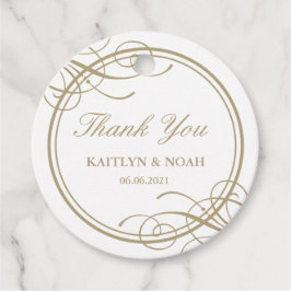 Etiquetas Para Recuerdos Classic Gold Frame Luxury Boda Gracias