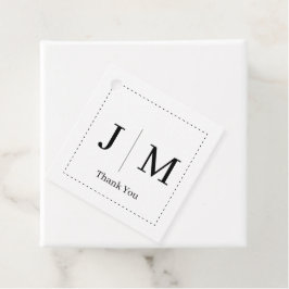 Etiquetas Para Recuerdos Classic Monogram Wedding Border line