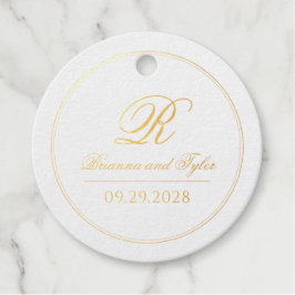 Etiquetas Para Recuerdos Classic Simple Elegance Boda Relieve metalizado Fa