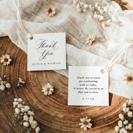 Etiquetas Para Recuerdos Classic Simple Elegant Wedding Thank You