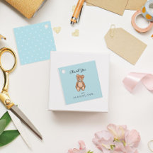 Classic Teddy Bear Blue Baby Shower
