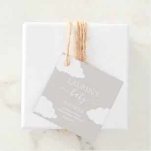 Etiquetas Para Recuerdos Cloud Minimalista Baby Shower