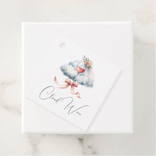Etiquetas Para Recuerdos Cloud Wine Bridal Shower