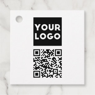 Etiquetas Para Recuerdos Código QR editable y su logotipo comercial o image