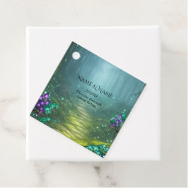 Etiquetas Para Recuerdos Colección de Boda Elegancia Bioluminiscente