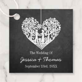 Etiquetas Para Recuerdos Colección de Bodas de tablero de cuadros colgantes