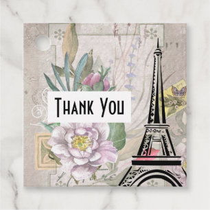 Etiquetas Para Recuerdos Collage de flores vintage y Ilustracion de la Torr