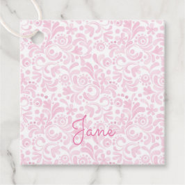 Etiquetas Para Recuerdos Color de agua rosa Diseño NOMBRE Bebé dulce