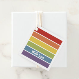 Etiquetas Para Recuerdos Color retro silenciado personalizado con amor arco