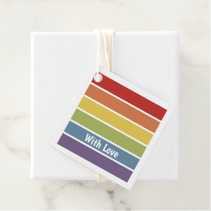 Etiquetas Para Recuerdos Color retro silenciado personalizado con amor arco