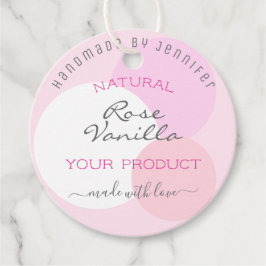Etiquetas Para Recuerdos Colores rosados de moda Personalizado Moda de text