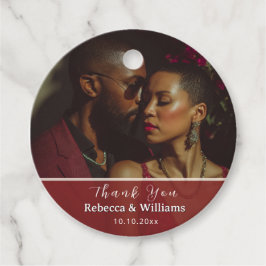 Etiquetas Para Recuerdos Colorful Tulip Retro Wedding Favor Tag