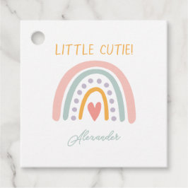 Etiquetas Para Recuerdos Colorida acuarela Arcoiris Ilustración de Bebé