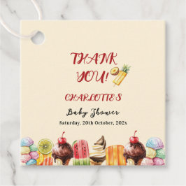 Etiquetas Para Recuerdos Colorida acuarela helado crema dulce Baby Shower