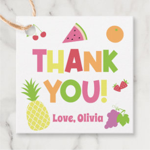 Etiquetas Para Recuerdos Colorida foto de Tutti Frutti cumpleaños gracias