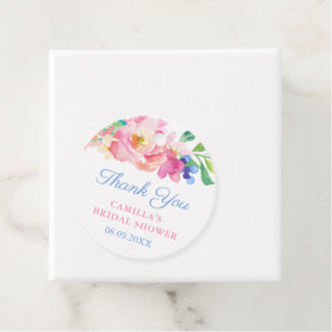 Etiquetas Para Recuerdos Coloridas Florals Summer Garden Baby Shower Favor