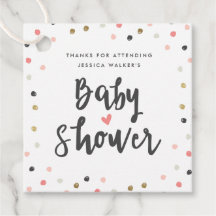 Colorido Chica Confetti Baby Shower Gracias