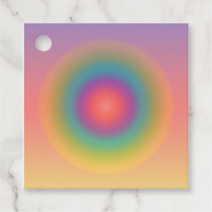 Etiquetas Para Recuerdos Colorido espacio de círculo concéntrico arcoiris