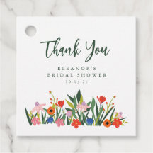 Colorido Jardín Floral Baño Nupcial Nombre Persona