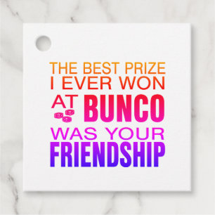 Etiquetas Para Recuerdos Colorido mono dice Bunco