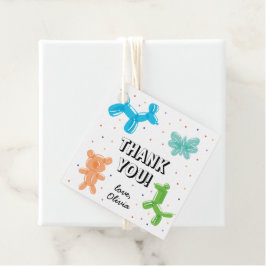 Etiquetas Para Recuerdos Coloridos Globos Animales fiesta de cumpleaños gra