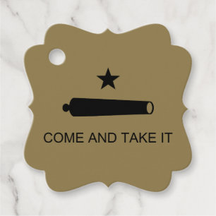 Etiquetas Para Recuerdos Come & Take It! Texas State battle Flag