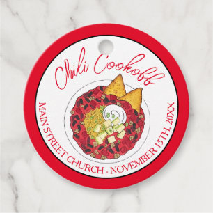 Etiquetas Para Recuerdos Comida de cena de cocina de sopa de chile de chile