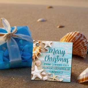Etiquetas Para Recuerdos Compañía de Playa Encantadora Fiesta de Navidad Pe