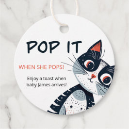 Etiquetas Para Recuerdos Cómpralo cuando se caga el Baby Shower del gato