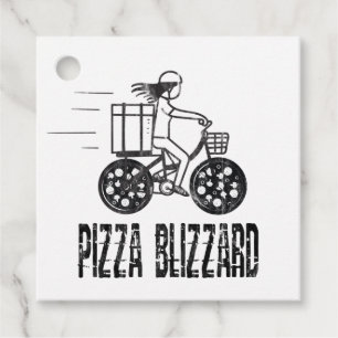Etiquetas Para Recuerdos Conductor de Blizzard Bike Courier Pizza